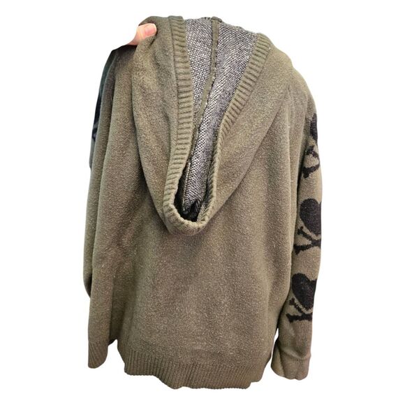 Torrid Olive Green Ragland Sweater Hoodie Size 20/22 - Picture 5 of 8